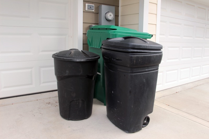 Life skill - Learning how to clean a trash can